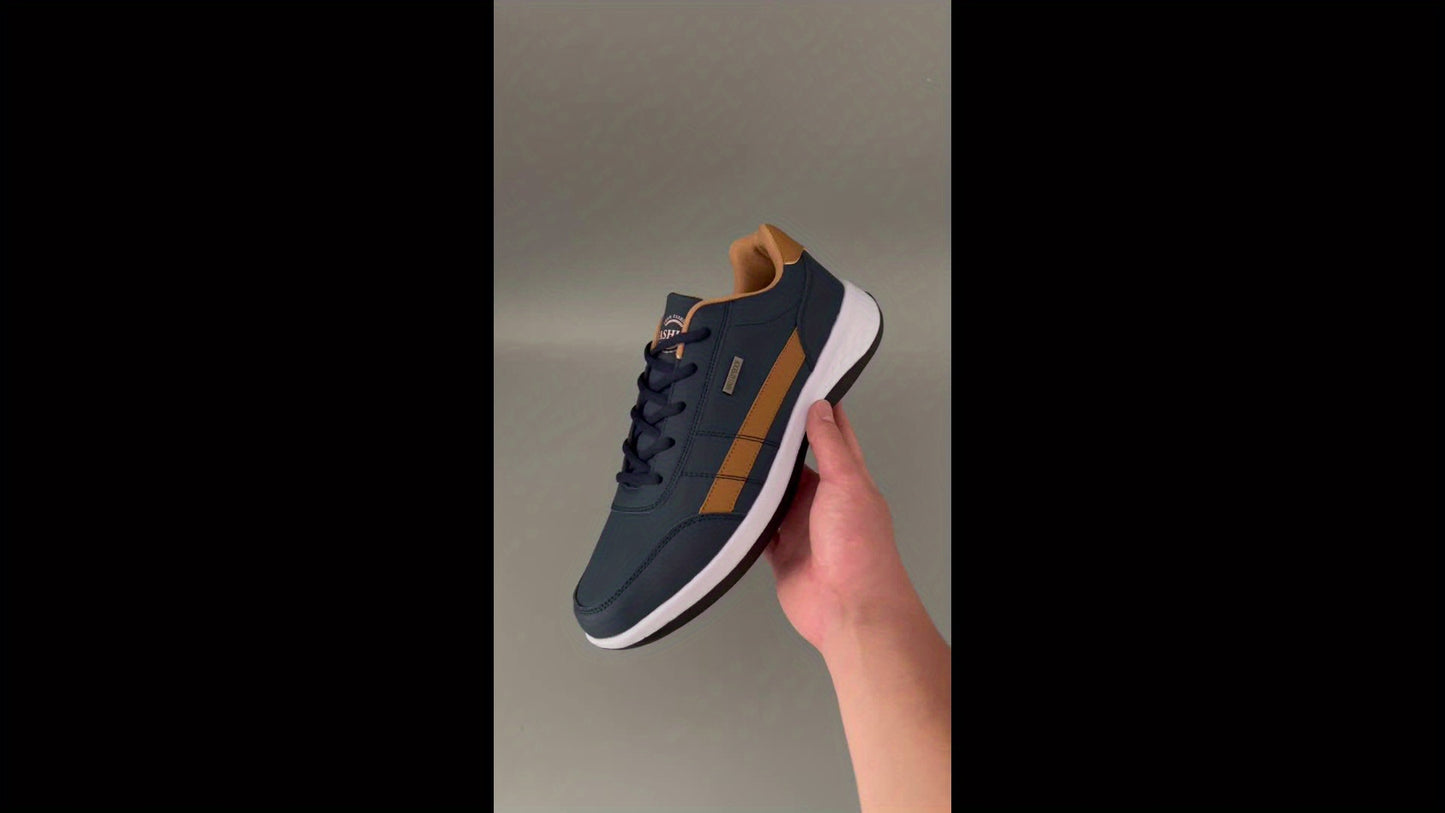 PLUS SIZE Men's Trendy Non Slip Sneakers, Comfy Durable Soft Sole Shoes For Men's Outdoor Activities