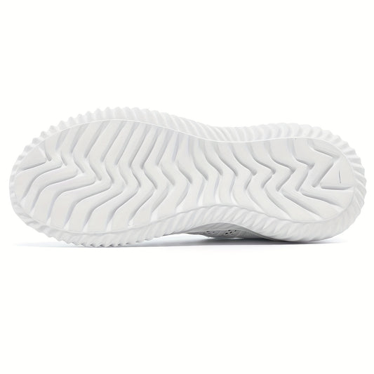 Men's Casual Sneakers, Breathable Lace-up Shoes With Fabric Uppers For Outdoor Walking Running, Spring Summer Autumn