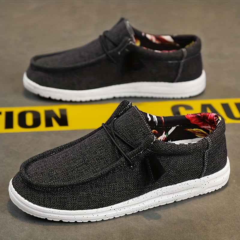 Men's Loafer Shoes With Decorative Shoelaces, Comfy Non-slip Slip On Breathable Shoes Sneakers, Spring And Summer