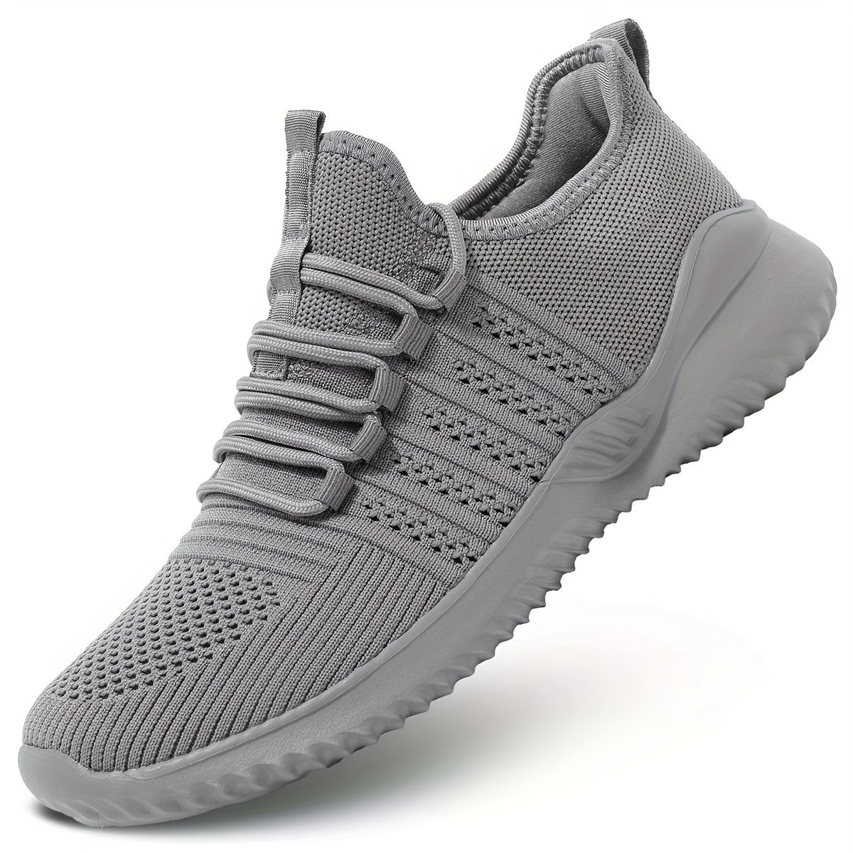 Men's Casual Sneakers, Breathable Lace-up Shoes With Fabric Uppers For Outdoor Walking Running, Spring Summer Autumn