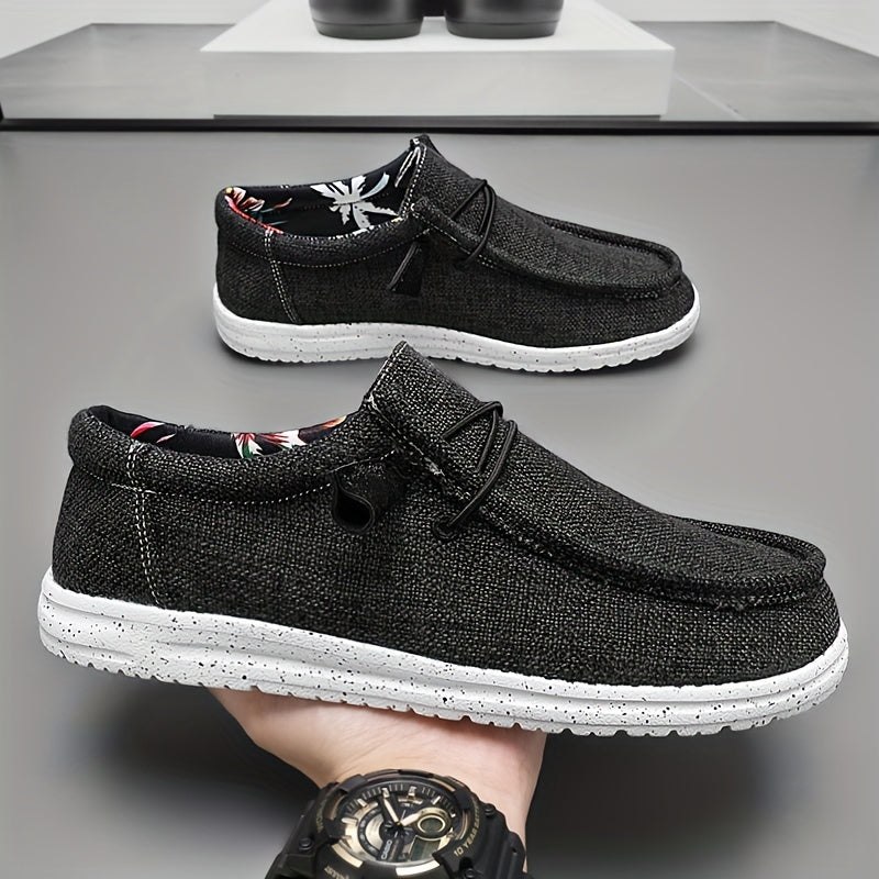 Men's Loafer Shoes With Decorative Shoelaces, Comfy Non-slip Slip On Breathable Shoes Sneakers, Spring And Summer