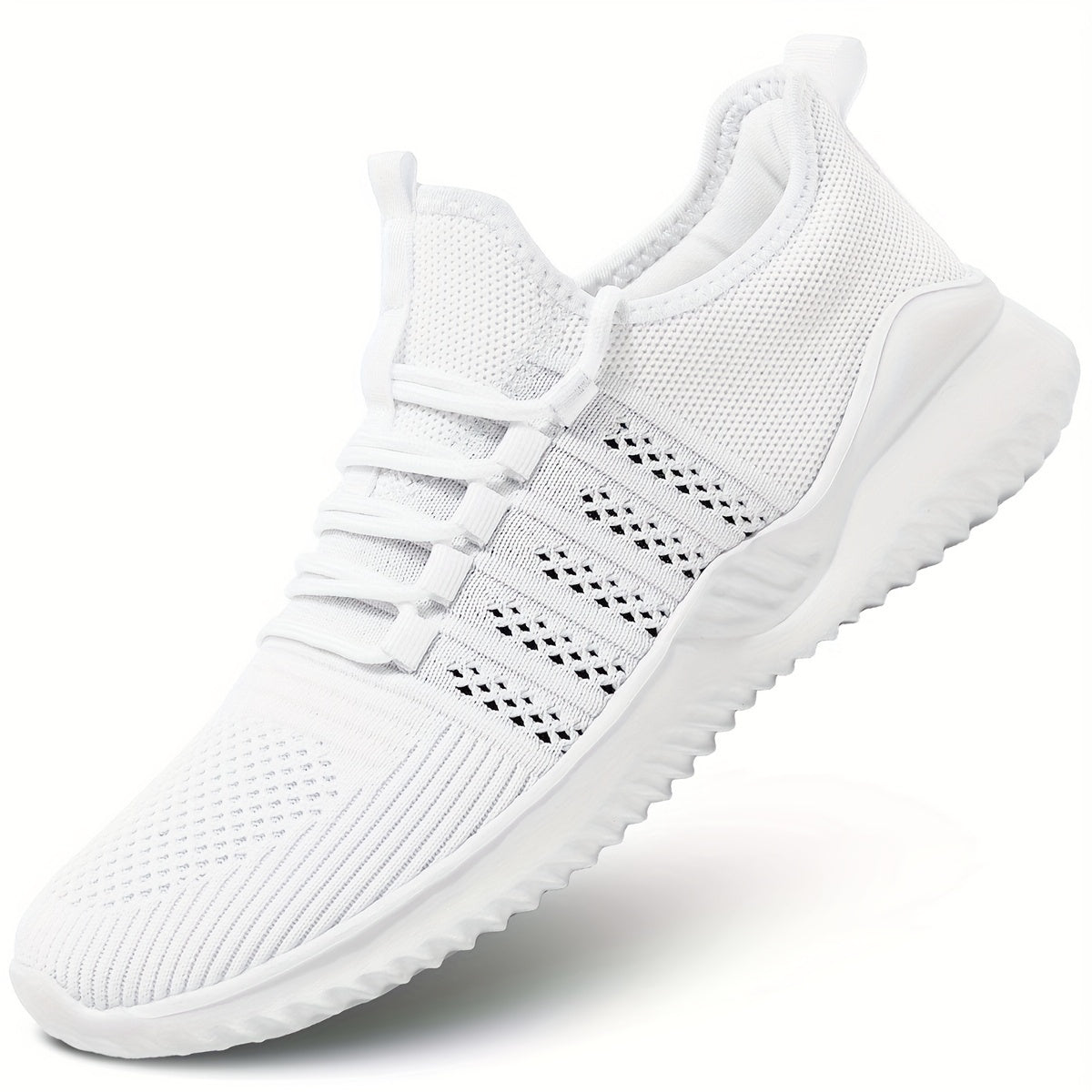 Men's Casual Sneakers, Breathable Lace-up Shoes With Fabric Uppers For Outdoor Walking Running, Spring Summer Autumn