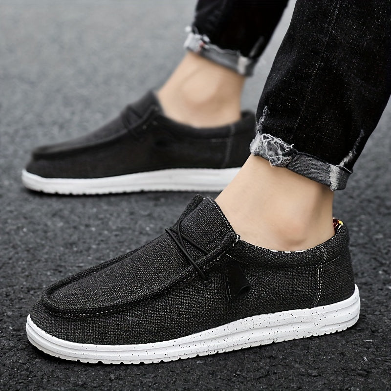 Men's Loafer Shoes With Decorative Shoelaces, Comfy Non-slip Slip On Breathable Shoes Sneakers, Spring And Summer