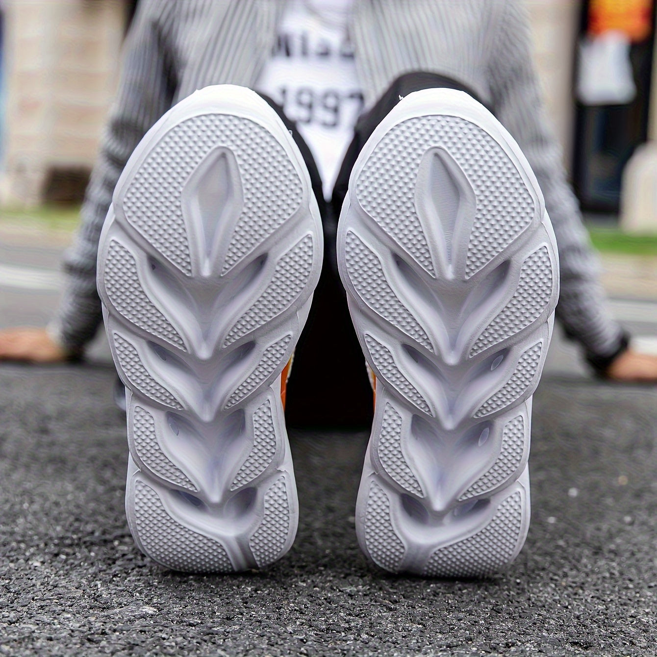 Men's Slip-on Blade Sneakers With Shoelaces - Rainbow Color Odor-resistant Athletic Shoes - Lightweight And Breathable