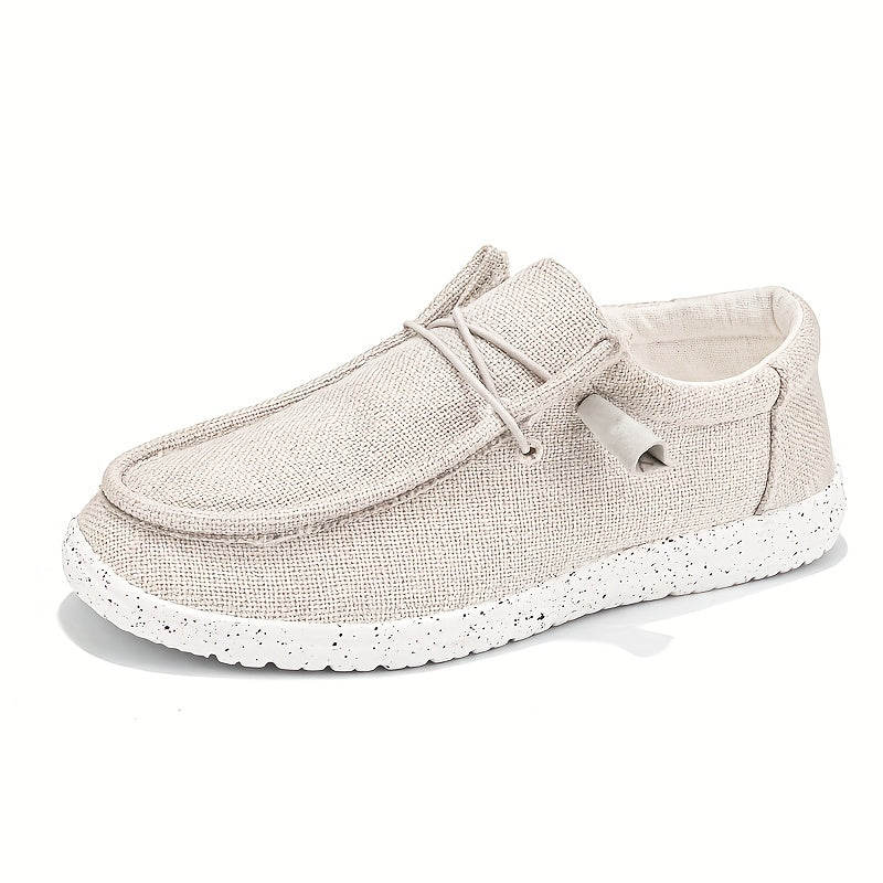 Men's Loafer Shoes With Decorative Shoelaces, Comfy Non-slip Slip On Breathable Shoes Sneakers, Spring And Summer