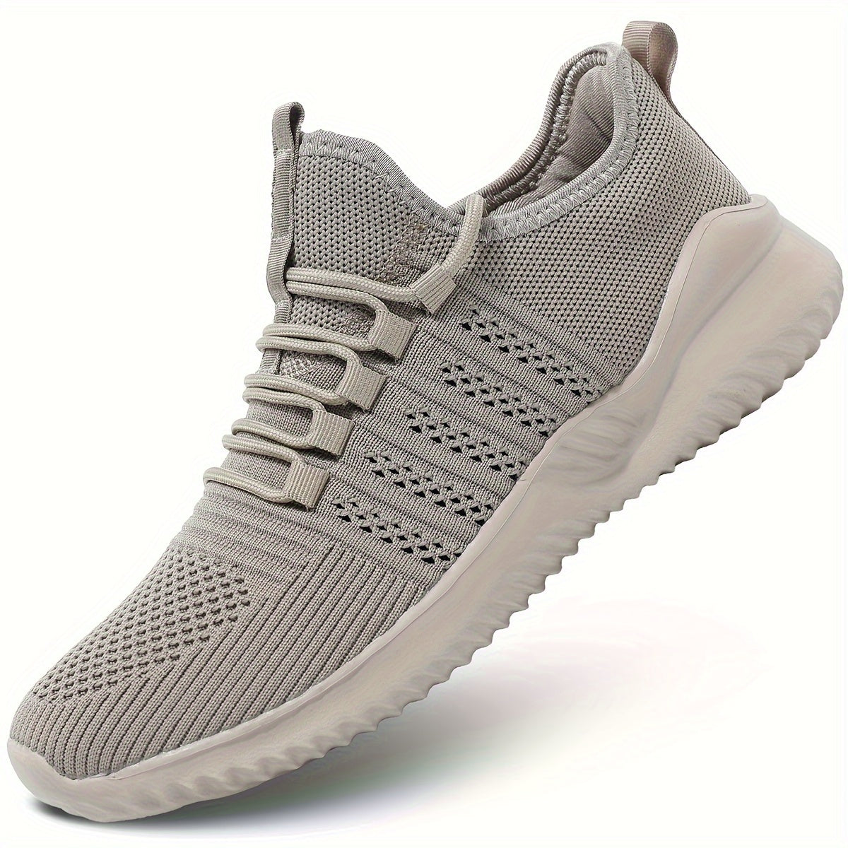 Men's Casual Sneakers, Breathable Lace-up Shoes With Fabric Uppers For Outdoor Walking Running, Spring Summer Autumn